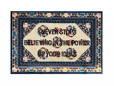 Rectangular synthetic fibre rug BELIEVING Seletti