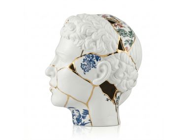 Porcelain decorative object KINTSUGI HEADS - HIM Seletti