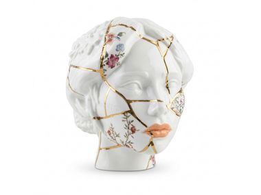 Porcelain decorative object KINTSUGI HEADS - SHE Seletti