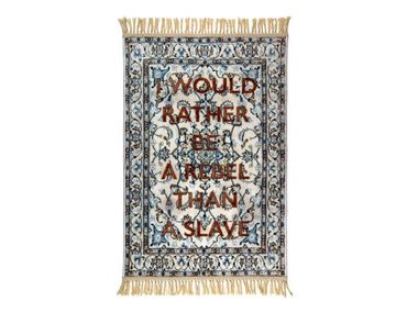 Rectangular synthetic fibre rug REBEL Seletti