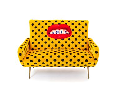 2 seater wooden sofa SHIT Seletti