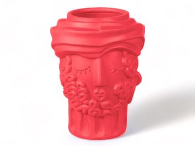 Vase aus Terrakotta TERRACOTTA VASE MAN PINK BOUGAINVILLEA Seletti