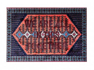 Rectangular synthetic fibre rug TOGETHER Seletti