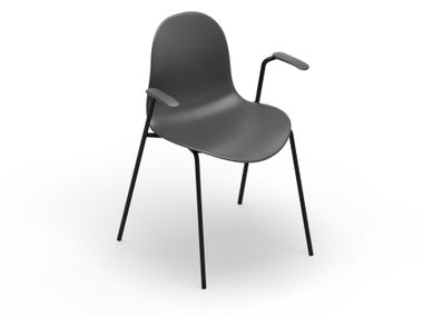 Polypropylene chair with armrests KLOK Sellex