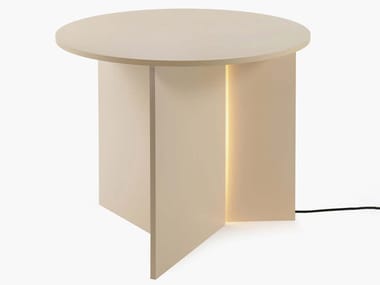 Tavolino basso rotondo in legno STELLA Serax