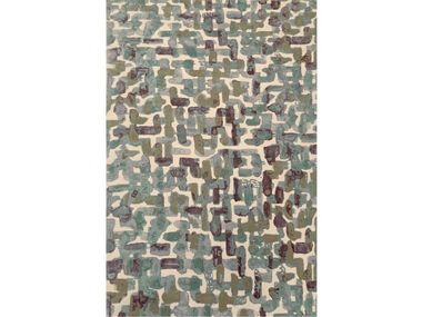 Wool and viscose handmade rectangular rug CITIES Serge LESAGE