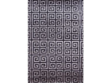 Bamboo handmade rectangular rug LABYRINTH Serge LESAGE