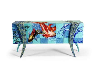MDF sideboard with doors OPUS FUTURA SUMMER Sergio Villa Mobilitaly