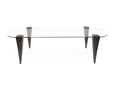 Oval glass table OPUS FUTURA Sergio Villa Mobilitaly