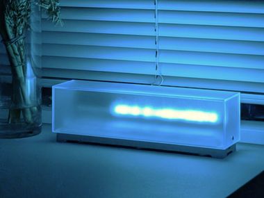 Acrylic lamp with GPS THE BLUE HOURS SHINTARO KONO