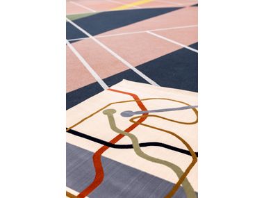 CITY METRO Rectangular patterned polypropylene rug By Shishka Project