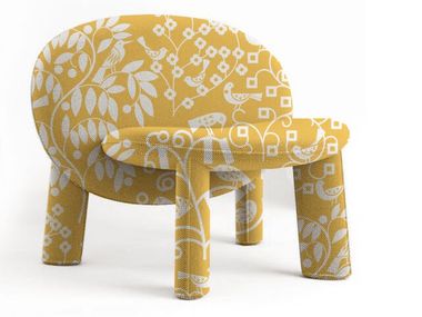 Fabric armchair without armrests DINO YELLOW ARHIVE FABRIC SERGIY KOLOS Shishka Project