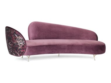 Curved fabric sofa AMARETTO Sicis