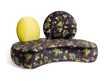 Curved fabric sofa ECLIPSE Sicis