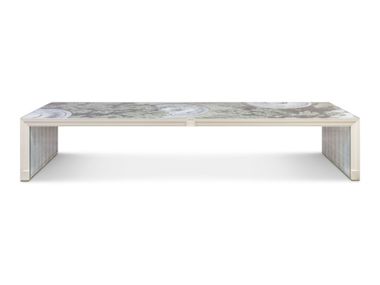 Rectangular table in Vetrite and wood EN PLEIN AIR Sicis