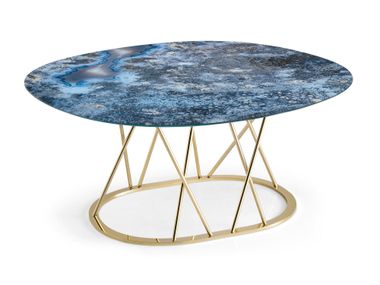 Metal table with central base PHILIPPE Sicis