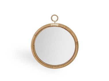 Specchio rotondo in rattan con cornice ELLA Sika Design