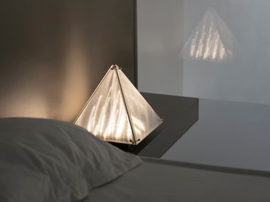 LED Glass and Stainless Steel table lamp FRAGMENT #04 Singchan Design