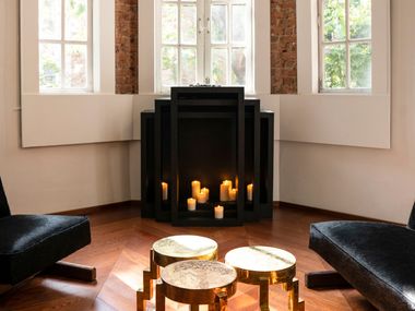 Open metal fireplace THEGATE #07 Singchan Design