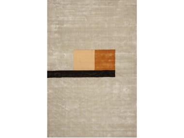 Tappeto fatto a mano in seta di bambù SHOGI CHECKMATE Sirecom Tappeti