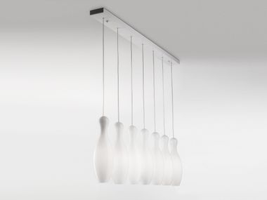 LED blown glass pendant lamp BIRILLO Siru
