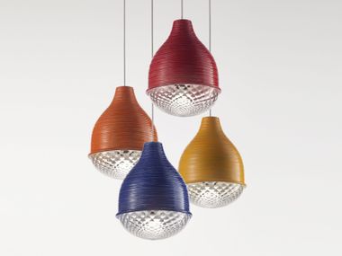 Blown glass pendant lamp FARO Siru