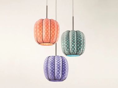 LED blown glass pendant lamp NEST Siru