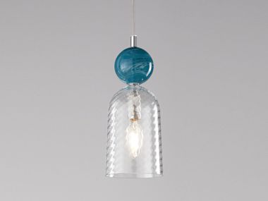 Blown crystal pendant lamp OREGON LS 654 Siru