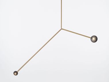 LED brass pendant lamp ANGLE 1.0 SkLO