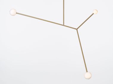 LED brass pendant lamp ANGLE 2.0 SkLO
