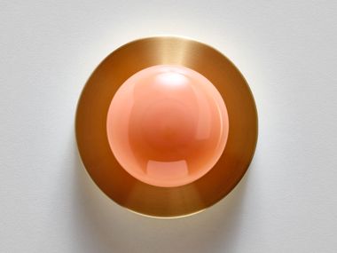 LED blown glass and brass wall lamp DOT 1X SkLO