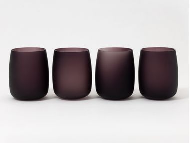 Satz von Gläsern aus mundgeblasenem Glas TRACE SkLO