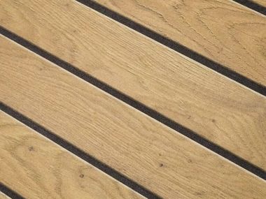 Sound absorbing rock wool ceiling panels with wood effect OAK PLANKS L Sky-Tile®