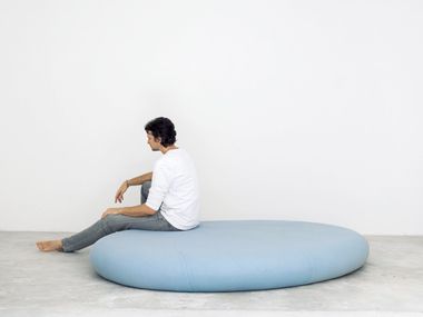Fabric pouf FLATS Smarin
