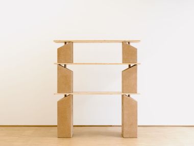 Modular solid wood bookcase REVERSIBLE SPACE PROGRAM Smarin
