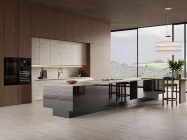 Fitted kitchen with island ELEMENTI Snaidero