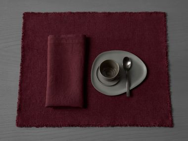 Rechteckiger Tischset aus Leinen MAYA Society Limonta