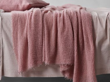 TED Solid-color alpaca lap robe By Society Limonta
