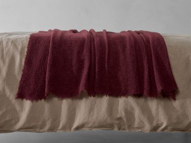 Solid-color alpaca throw TED Society Limonta