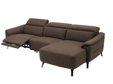 Fabric sofa with chaise longue AROSA Sofanella
