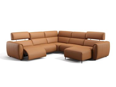 Ecksofa aus Leder LIORA Sofanella