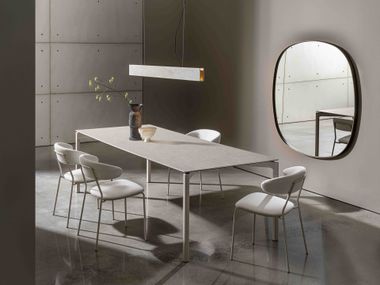 Rectangular ceramic table BONE Sovet italia