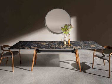 Extending rectangular ceramic table LEWOOD EXTENSIBLE Sovet italia