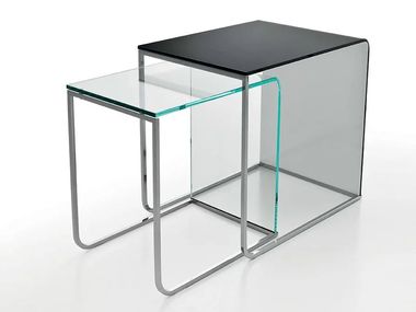 Stackable glass coffee table NIDO Sovet italia