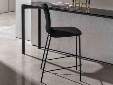 High fabric stool with back OLLY Sovet italia