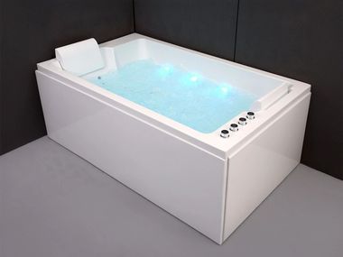 Hydromassage 2 seater rectangular acrylic bathtub CETANA DUO WAVE Spalina Paris