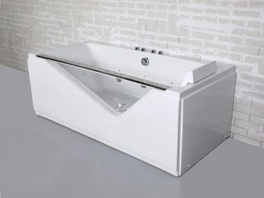 Hydromassage rectangular acrylic bathtub INDRA WAVE Spalina Paris