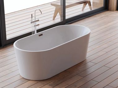 Freestanding oval acrylic bathtub JADE Spalina Paris