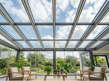 Custom Non-Insulated Aluminium Fixed Glass Roof SKYGLASS FIX LIGHT Stameat