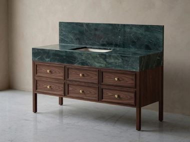 Waschtischunterschrank aus Walnuss AMERICANO WALNUT SINGLE Starel